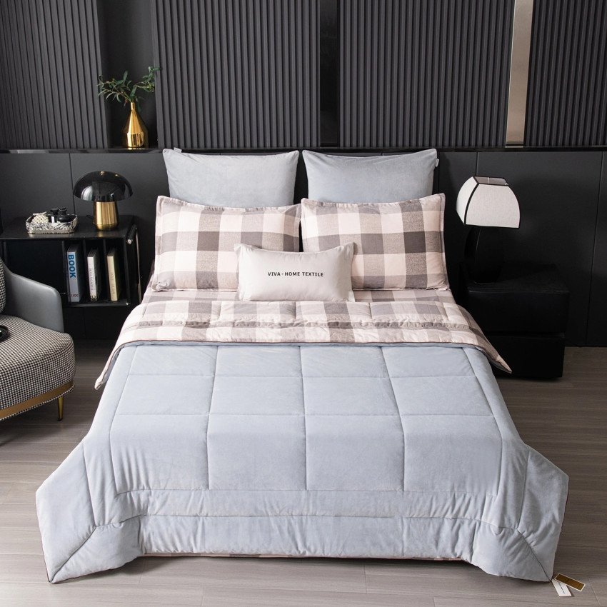 Комплект постельного белья Сатин Velouria Luxe с Одеялом 005 Евро 4 наволочки, простынь на резинке 160x200x25 Комплект постельного белья Сатин Velouria Luxe с Одеялом 005 Евро 4 наволочки, простынь на резинке 160x200x25