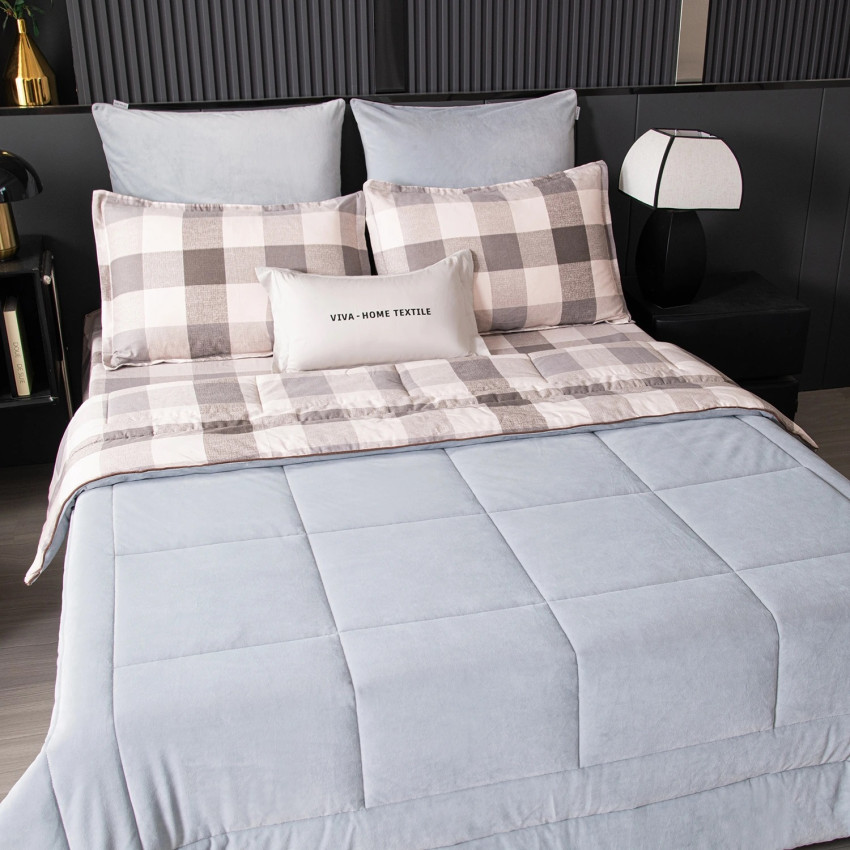 Комплект постельного белья Сатин Velouria Luxe с Одеялом 005 Евро 4 наволочки, простынь на резинке 160x200x25 Комплект постельного белья Сатин Velouria Luxe с Одеялом 005 Евро 4 наволочки, простынь на резинке 160x200x25