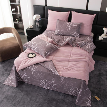 Комплект постельного белья Сатин Velouria Luxe с Одеялом 006 Евро 4 наволочки, простынь на резинке 140x200x25