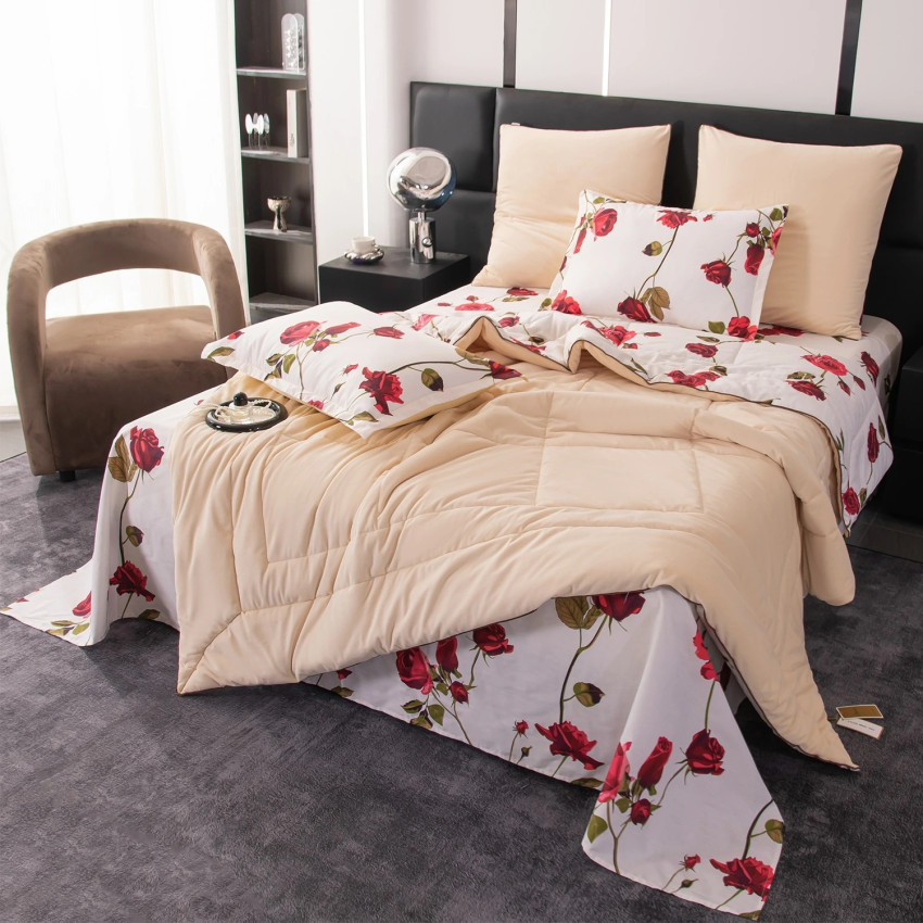 Комплект постельного белья Сатин Velouria Luxe с Одеялом 015 Евро 4 наволочки, простынь на резинке 160x200x25 Комплект постельного белья Сатин Velouria Luxe с Одеялом 015 Евро 4 наволочки, простынь на резинке 160x200x25