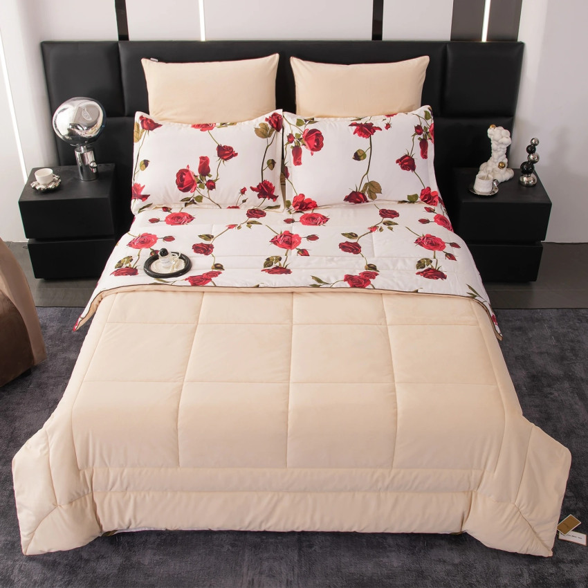 Комплект постельного белья Сатин Velouria Luxe с Одеялом 015 Евро 4 наволочки, простынь на резинке 160x200x25 Комплект постельного белья Сатин Velouria Luxe с Одеялом 015 Евро 4 наволочки, простынь на резинке 160x200x25