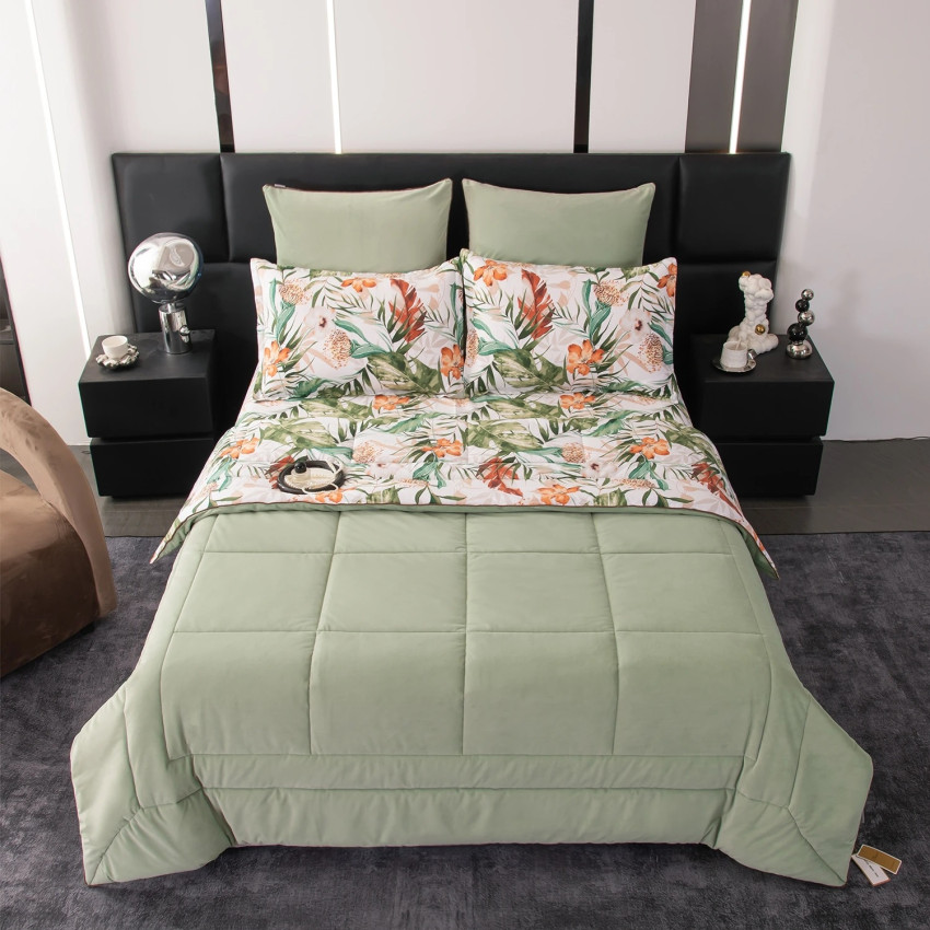 Комплект постельного белья Сатин Velouria Luxe с Одеялом 017 Евро 4 наволочки, простынь на резинке 160x200x25 Комплект постельного белья Сатин Velouria Luxe с Одеялом 017 Евро 4 наволочки, простынь на резинке 160x200x25