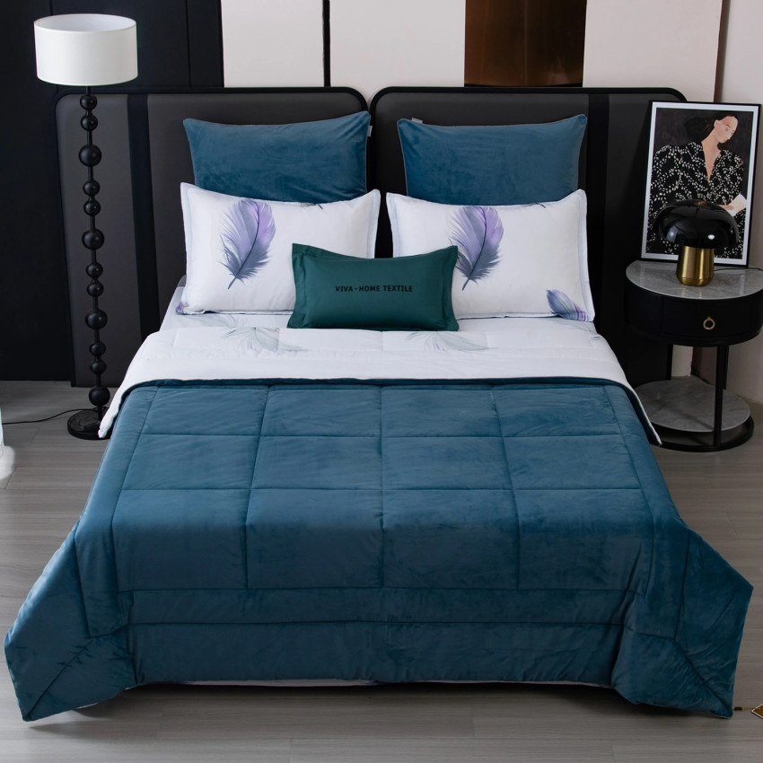 Комплект постельного белья Сатин Velouria Luxe с Одеялом 018 Евро 4 наволочки, простынь на резинке 160x200x25 Комплект постельного белья Сатин Velouria Luxe с Одеялом 018 Евро 4 наволочки, простынь на резинке 160x200x25