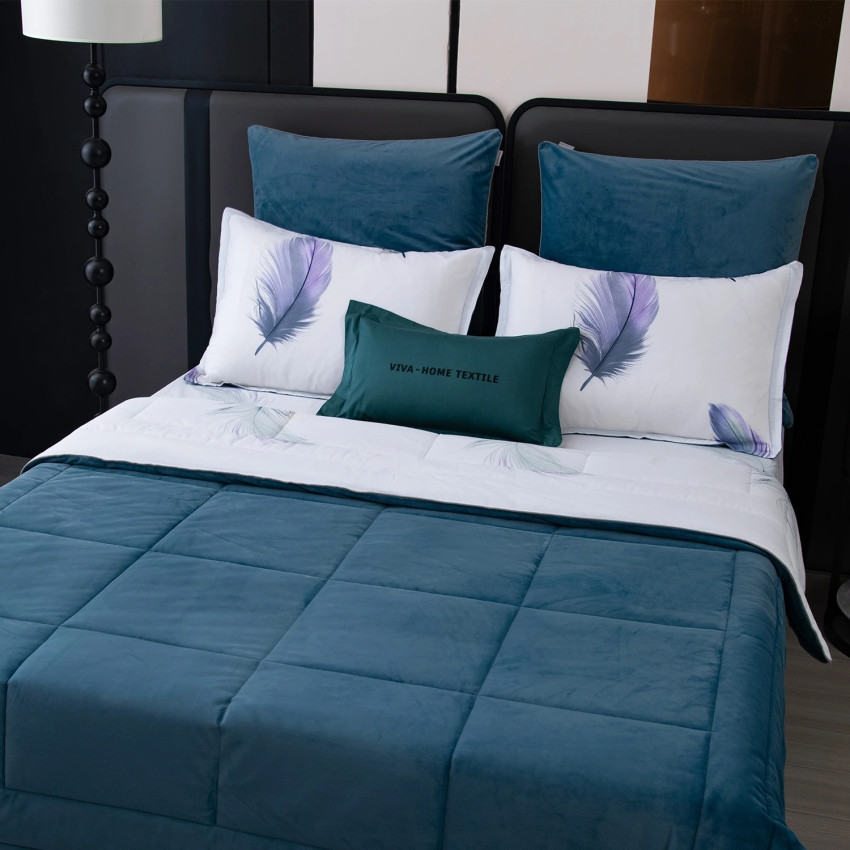 Комплект постельного белья Сатин Velouria Luxe с Одеялом 018 Евро 4 наволочки, простынь на резинке 160x200x25 Комплект постельного белья Сатин Velouria Luxe с Одеялом 018 Евро 4 наволочки, простынь на резинке 160x200x25