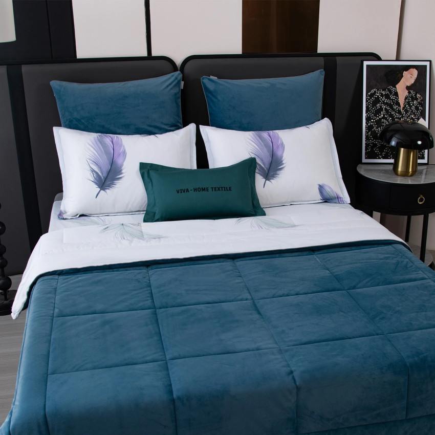 Комплект постельного белья Сатин Velouria Luxe с Одеялом 018 Евро 4 наволочки, простынь на резинке 160x200x25 Комплект постельного белья Сатин Velouria Luxe с Одеялом 018 Евро 4 наволочки, простынь на резинке 160x200x25