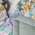 Комплект постельного белья Сатин с Одеялом 129 Серо-зеленый Евро наволочки 50x70