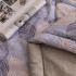 Комплект постельного белья Сатин с Одеялом 135 Сиреневый на резинке 140x200x25 Евро наволочки 50x70
