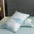 Комплект постельного белья Сатин с Одеялом 137 Светло-бирюзовый Евро наволочки 50x70