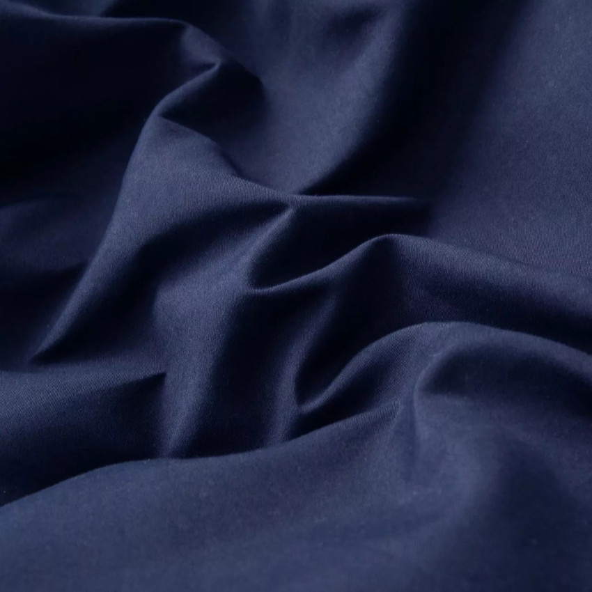 Комплект постельного белья Однотонный Сатин CS021 Синий Семейный 4 наволочки