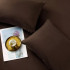 Комплект постельного белья Однотонный Сатин CS029 Шоколадный Евро 4 наволочки