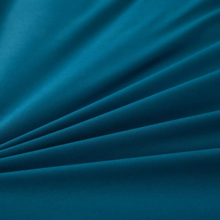 Комплект постельного белья Однотонный Сатин CS039 Лазурно-синий Евро 4 наволочки