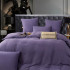 Комплект постельного белья Однотонный Сатин CS051 Фиолетовый Евро 4 наволочки