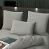 Комплект постельного белья Однотонный Сатин CS055 Серый 2 сп. наволочки 70x70
