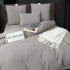 Комплект постельного белья Однотонный Сатин CS055 на резинке Серый 2 сп. наволочки 70x70
