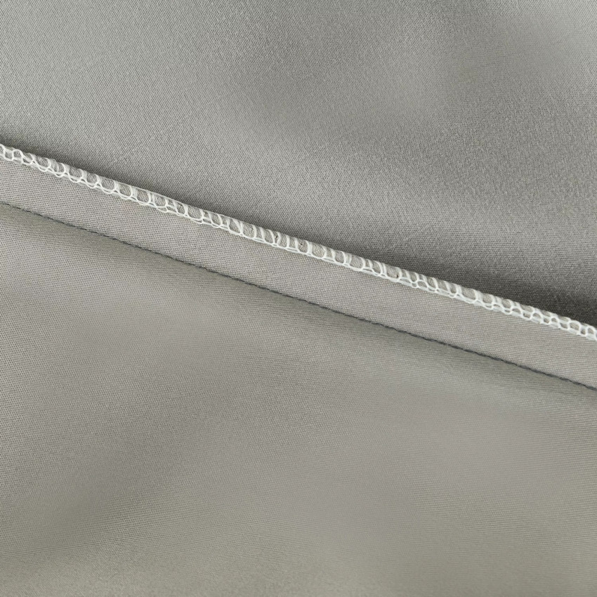 Комплект постельного белья Однотонный Сатин CS055 Серый 1.5 сп. наволочки 70x70