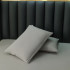 Комплект постельного белья Однотонный Сатин CS055 на резинке Серый 2 сп. наволочки 50x70