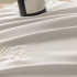 Комплект постельного белья Сатин-Шелк Я IN LOVE 004 Молочный / Светло-коричневый Евро на резинке 160х200х30 4 наволочки