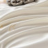 Комплект постельного белья Сатин-Шелк Я IN LOVE 006 Молочный / Кремово-бежевый Евро на резинке 180х200х30 4 наволочки
