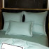 Постельное белье Египетский хлопок Премиум широкий кант Светло-бирюзовый 2 спальный на резинке 180x200x30