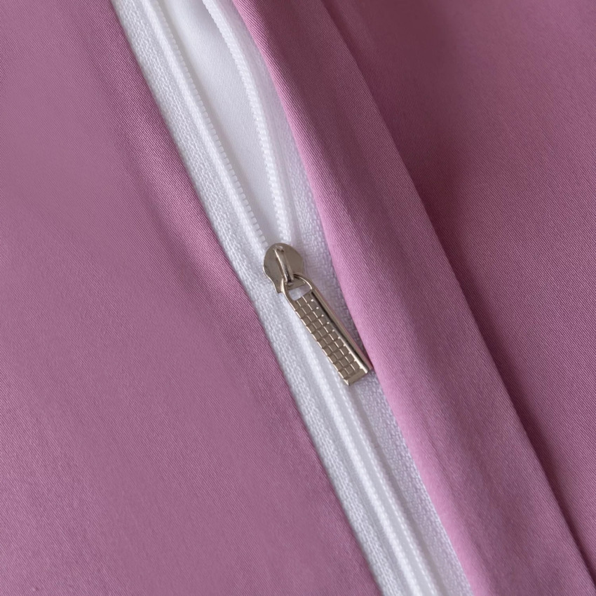 Постельное белье Египетский хлопок Премиум широкий кант Бледно-розовый Евро