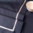 Постельное белье Египетский хлопок Премиум широкий кант Серо-синий 2 спальный на резинке 180x200x30