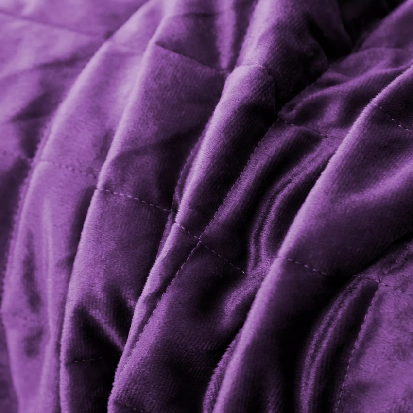 Велюровое покрывало с наволочками Veluro Фиолетовый 240x260