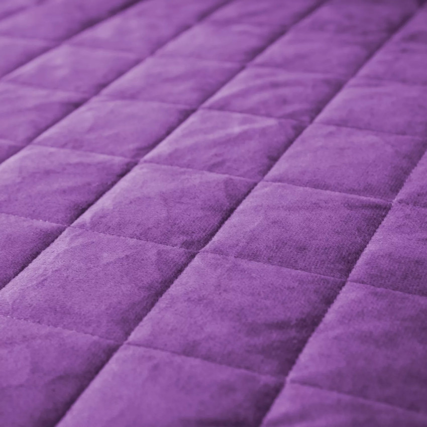 Велюровое покрывало с наволочками Veluro Фиолетовый 240x260