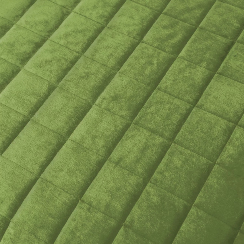 Велюровое покрывало с наволочками Veluro Светло-зеленый 240x260