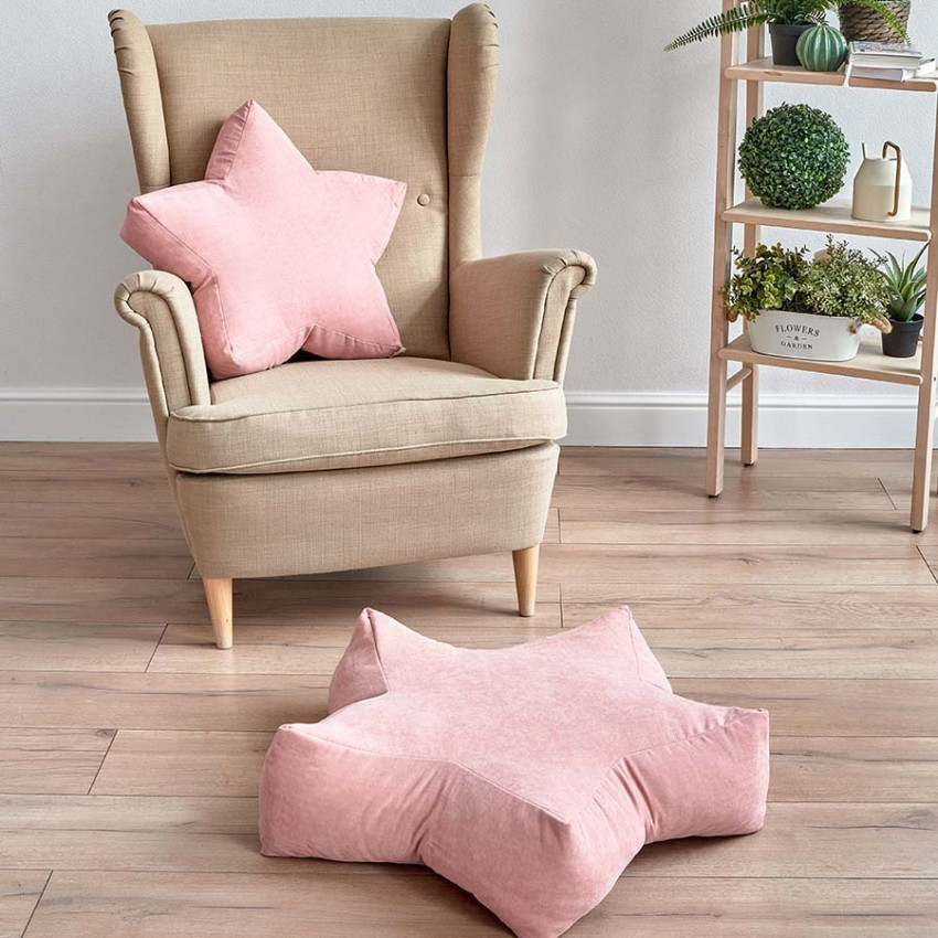 Декоративная подушка Старс Светло-розовый 55х55х12 см