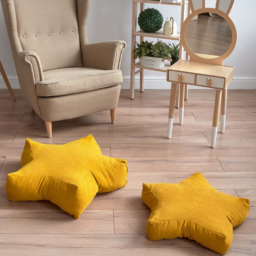 Декоративная подушка Старс Желтый 55х55х12 см