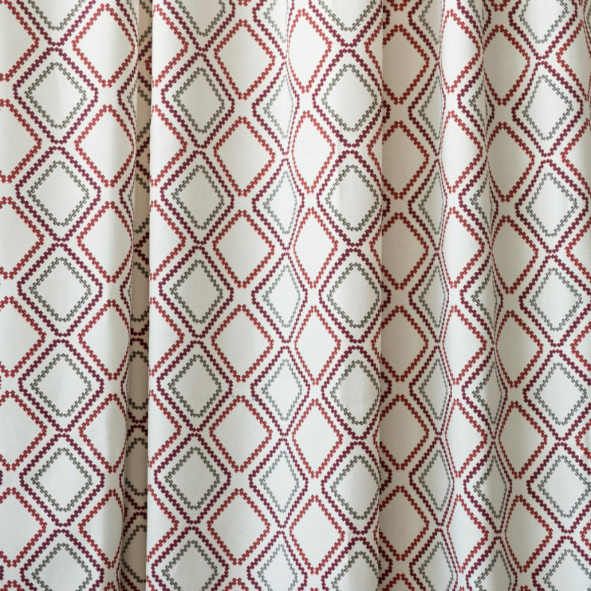 Портьерная ткань для штор Сеймур Красный, 180 см