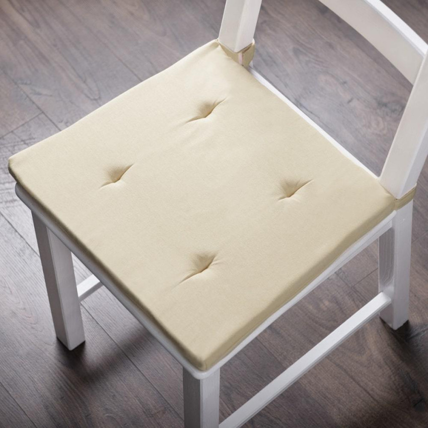 Комплект подушек для стула Билли Кремовый, 37х42х3 см - 2 шт.