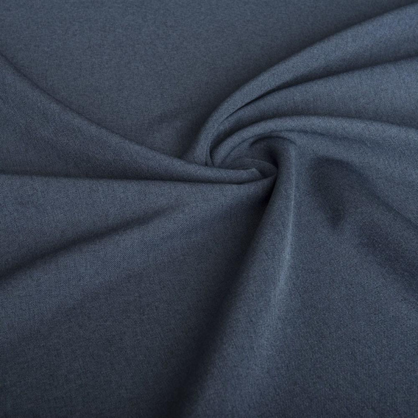 Комплект штор с подхватами Кирстен Бежево-коричневый/Синий, 170х270 см - 2 шт. + вуаль