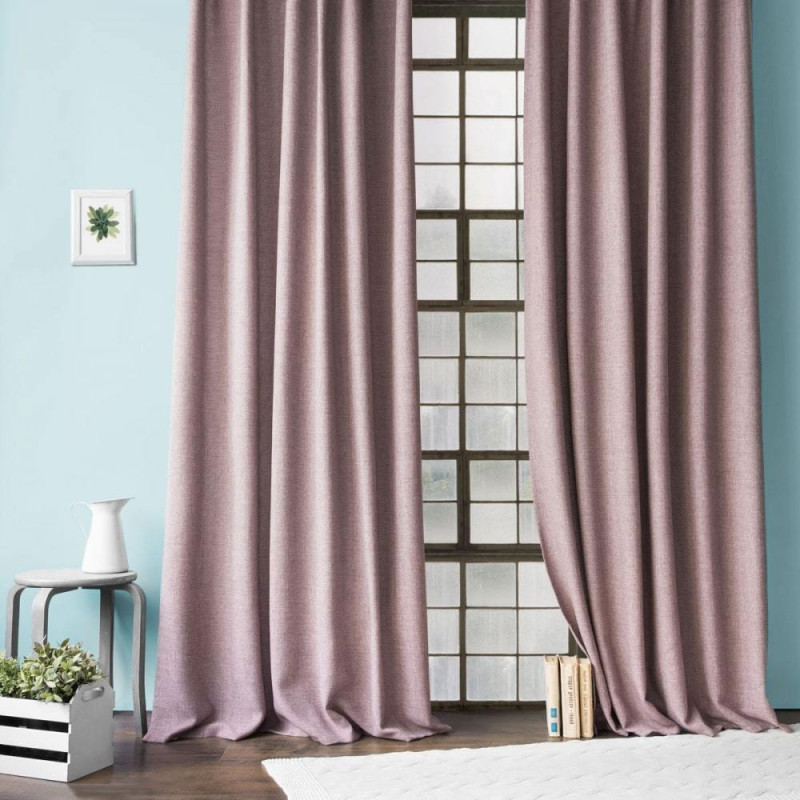 Комплект штор с подхватами Джерри Пудровый, 140х270 см - 2 шт. Комплект штор с подхватами Джерри Пудровый, 140х270 см - 2 шт.