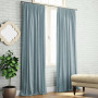 Портьеры из софта Ким Серо-голубой, 140x270 см - 2 шт.