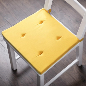 Комплект подушек для стула Билли Желтый, 37х42х3 см - 2 шт.