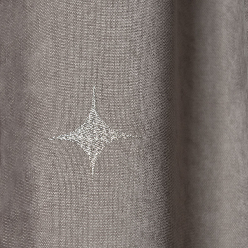 Комплект штор с вышивкой Бэлли Серый, 145x270 см - 2 шт.