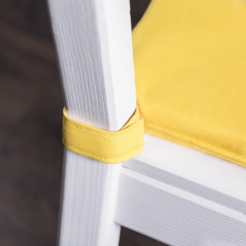Комплект подушек для стула Билли Желтый, 37х42х3 см - 2 шт.