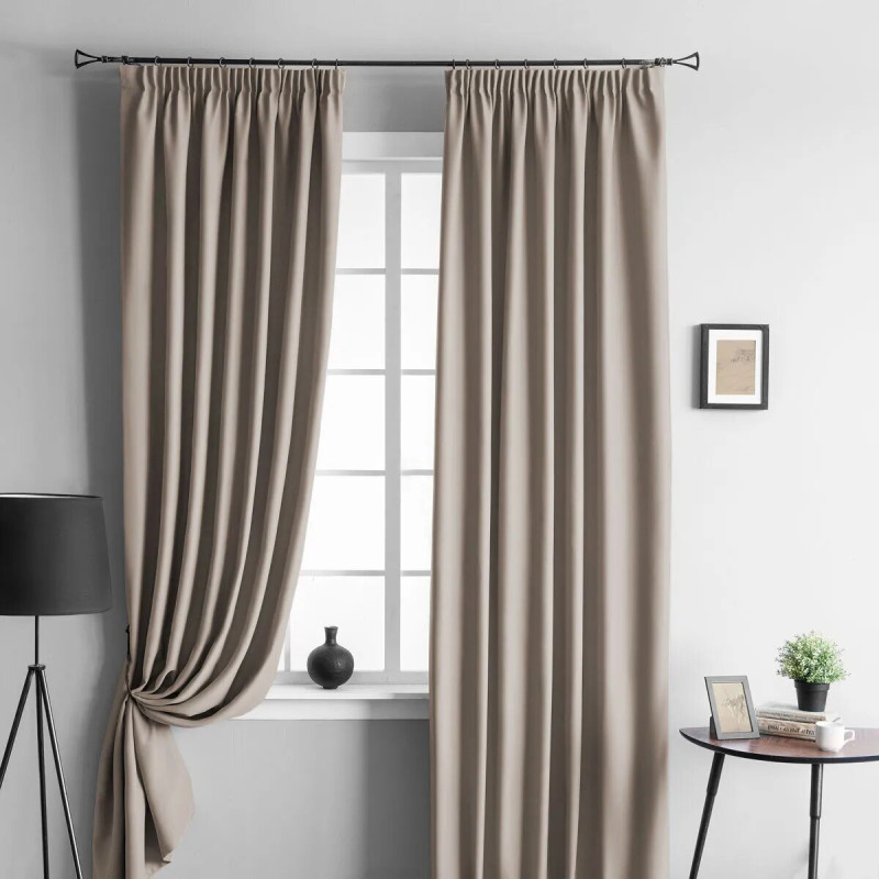 Комплект светозащитных штор Блэквуд Бежевый 200x270 см - 2 шт. Комплект светозащитных штор Блэквуд Бежевый 200x270 см - 2 шт.
