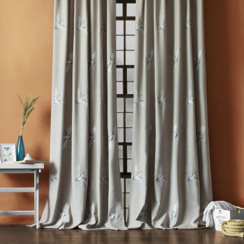 Комплект штор с вышивкой Аника Серый, 145x270 см - 2 шт.