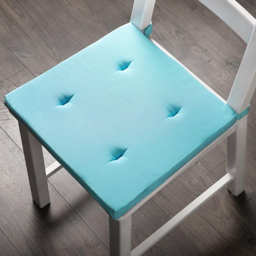 Комплект подушек для стула Билли Небесно-Голубой, 37х42х3 см - 2 шт.