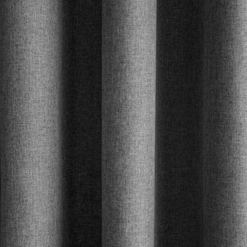 Комплект светозащитных штор Мерлин Темно-серый, 145х270 см - 2 шт.
