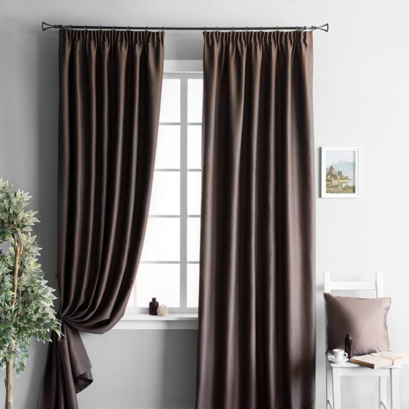 Комплект светозащитных штор Блэквуд Венге 140x270 см - 2 шт. Комплект светозащитных штор Блэквуд Венге 140x270 см - 2 шт.