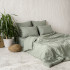 Комплект постельного белья Бойл Зеленый Евро с простыней на резинке 160x200x25