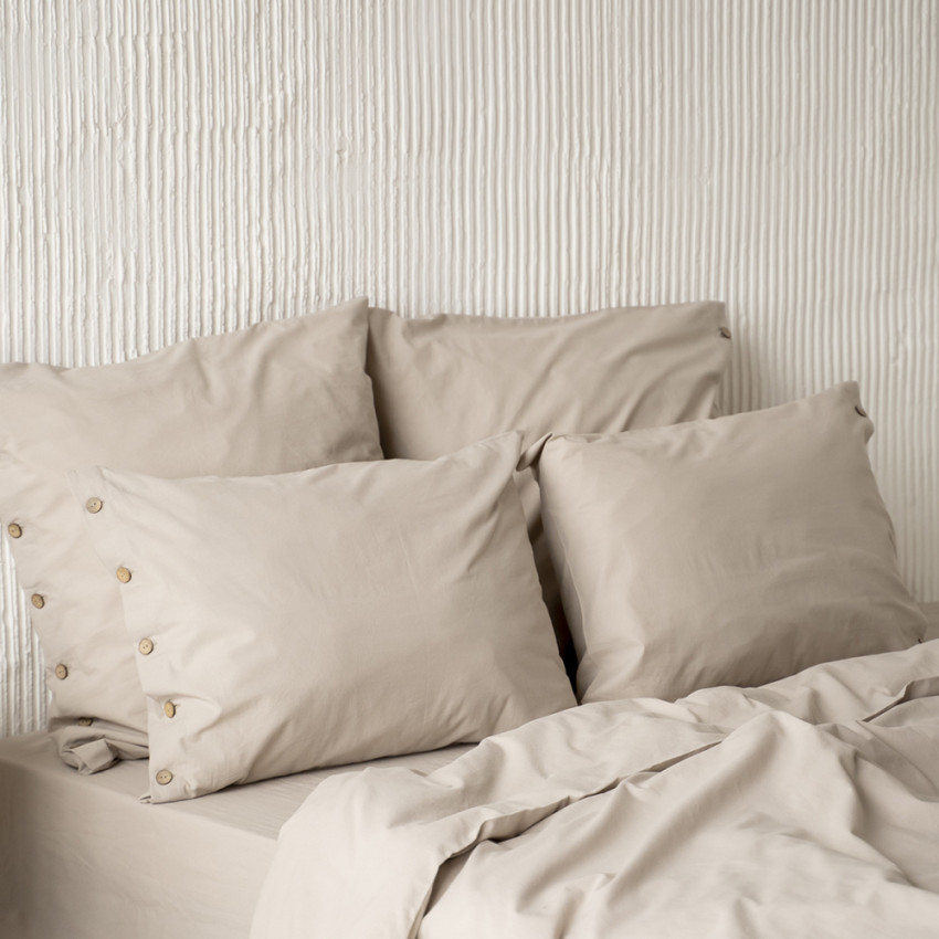 Комплект постельного белья Бойл Серый 2 сп с простыней на резинке 160x200x25
