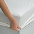Комплект постельного белья Бойл Белый 1,5 сп с простыней на резинке 160x200x25