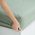 Комплект постельного белья Бойл Зеленый Евро с простыней на резинке 180x200x25