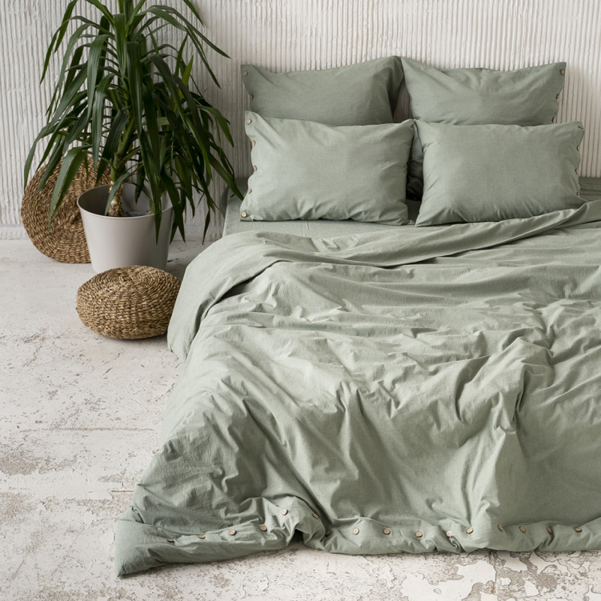 Комплект постельного белья Бойл Зеленый 2 сп 220x240