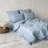 Комплект постельного белья Бойл Голубой 1,5 сп с простыней на резинке 160x200x25