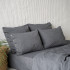 Комплект постельного белья Бойл Темно-серый Евро 200x220